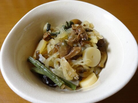 佃煮で簡単に！切り干し大根と山菜の煮物